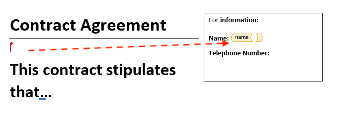 Word locally formatted placeholder