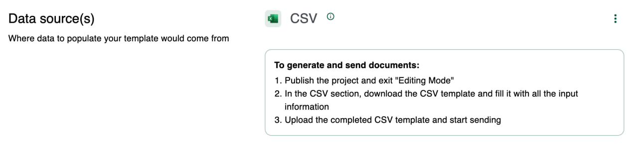 Choose CSV