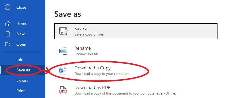 Downloading Local Copy