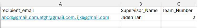 upload filled csv