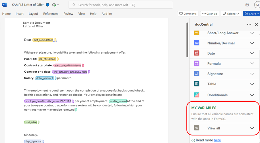 viewing placeholders
