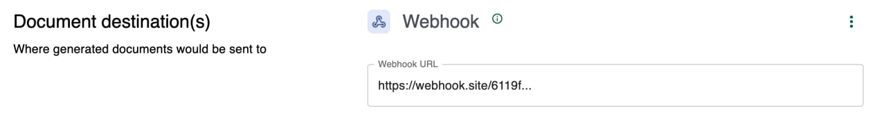 Choose Webhook