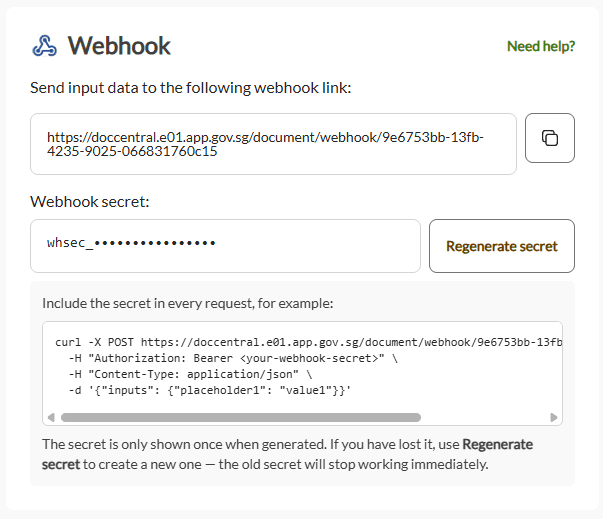 Regenerate webhook secret